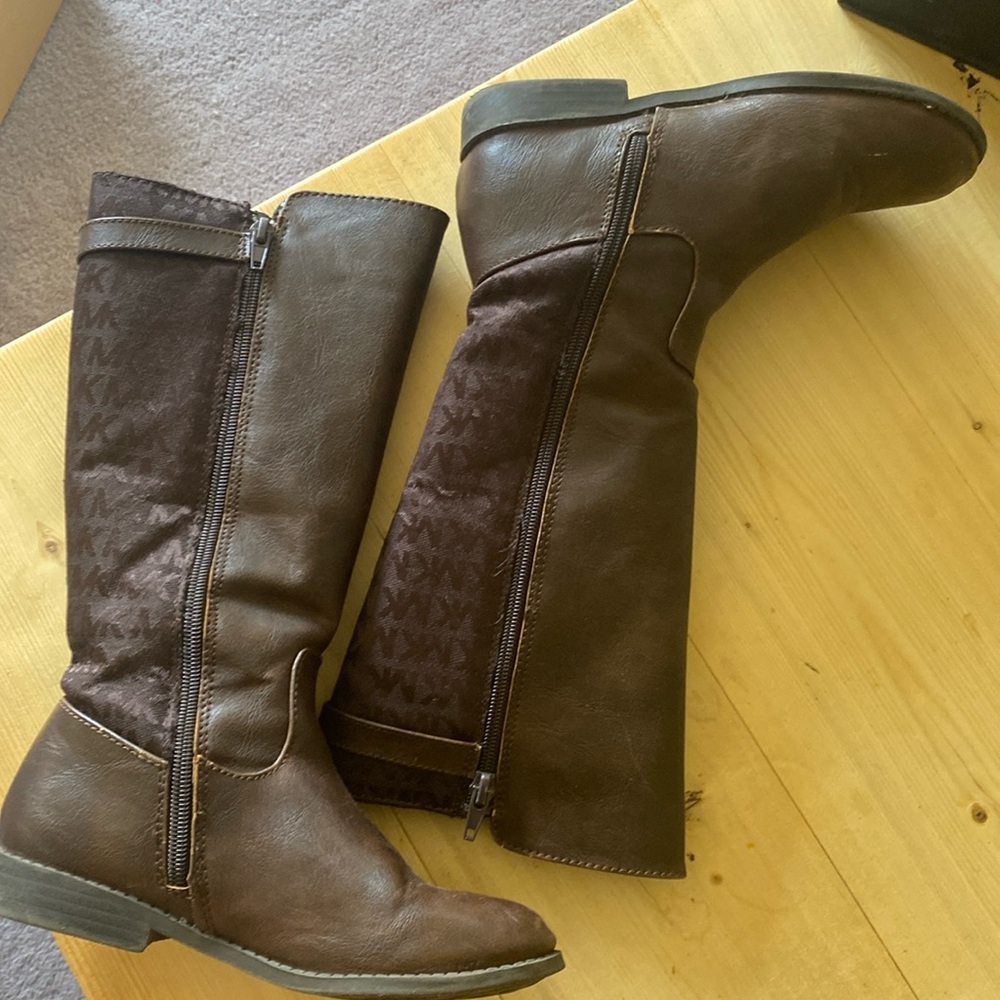 Michael Kors Girl's Zeppelin 2 Knee High Signature Print Buckle Boot